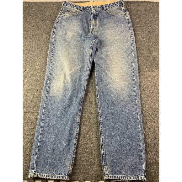 ORVIS Mens Vtg Made In USA Jeans Size 38 Blue - Picture 1 of 7